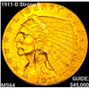 1911-D Strong D $5 Gold Half Eagle CHOICE BU