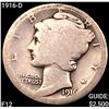 Image 1 : 1916-D Mercury Dime NICELY CIRCULATED