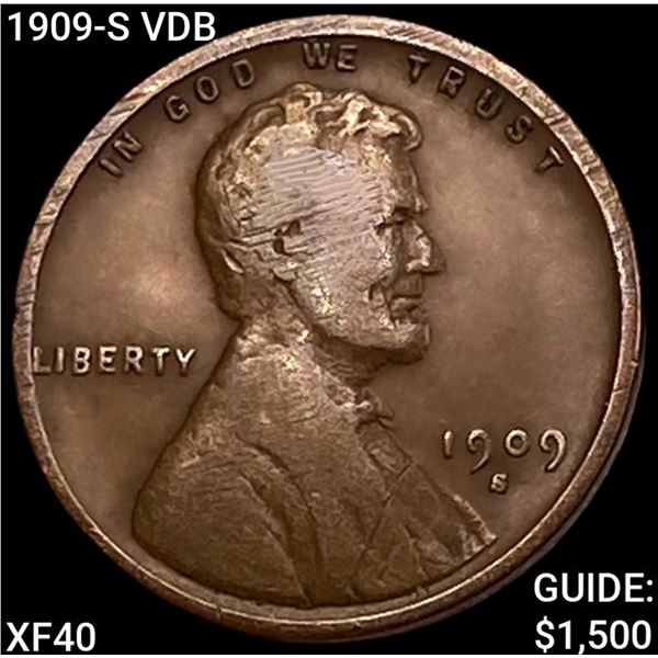 1909-S VDB Wheat Cent NEARLY UNCIRCULATED