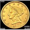 Image 1 : 1850 $2.50 Gold Quarter Eagle UNCIRCULATED