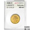 1840-O $5 Gold Half Eagle ACG MS61