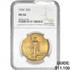 Image 1 : 1924 $20 Gold Double Eagle NGC MS66