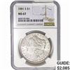 Image 1 : 1881-S Morgan Silver Dollar NGC MS67