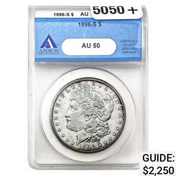 1896-S Morgan Silver Dollar ANACS AU50