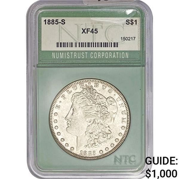 1885-S Morgan Silver Dollar NTC XF45