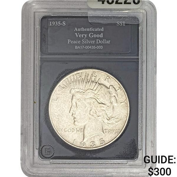1935-S Peace Silver Dollar VG