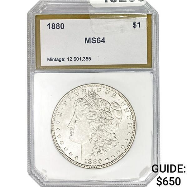 1880 Morgan Silver Dollar PCGS MS64