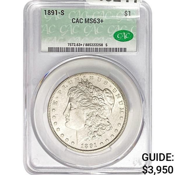 1891-S Morgan Dollar CAC MS63+