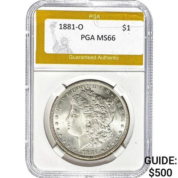 1881-O Morgan Silver Dollar PGA MS66