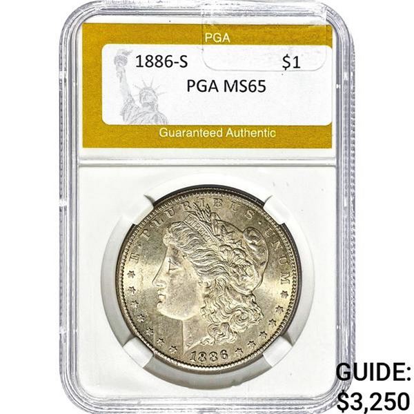 1886-S Morgan Dollar PGA MS65