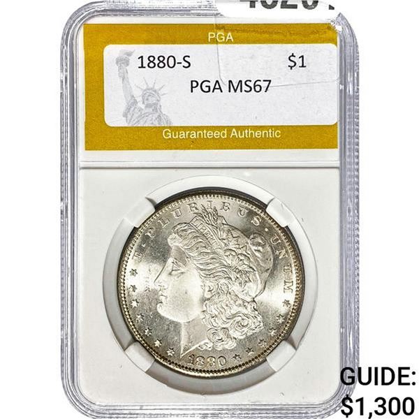 1880-S Morgan Silver Dollar PGA MS67