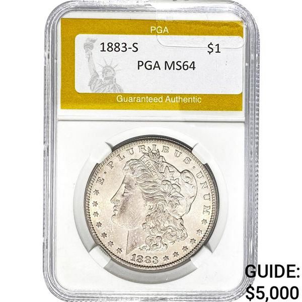 1883-S Morgan Silver Dollar PGA MS64