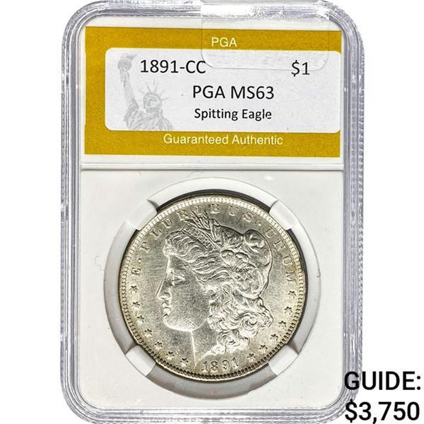 1891-CC Morgan Dollar PGA MS63