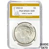 Image 1 : 1922-D Peace Dollar PGA MS64+ DDR