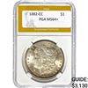 Image 1 : 1882-CC Morgan Silver Dollar PGA MS64+