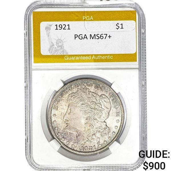 1921 Morgan Silver Dollar PGA MS67+