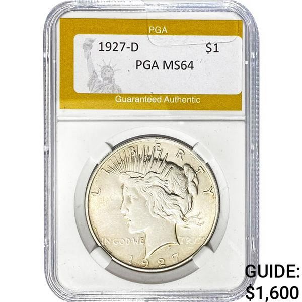 1927-D Peace Dollar PGA MS64