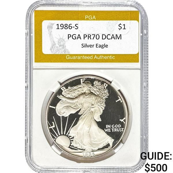 1986-S Silver Eagle PGA PR70 DCAM