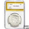 Image 1 : 1921 Peace Dollar PGA MS63
