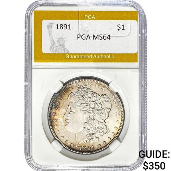 1891 Morgan Silver Dollar PGA MS64