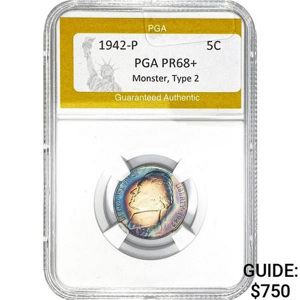 1942-P Jefferson Nickel PGA PR68+