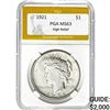 Image 1 : 1921 $1 Peace Dollar PGA MS63