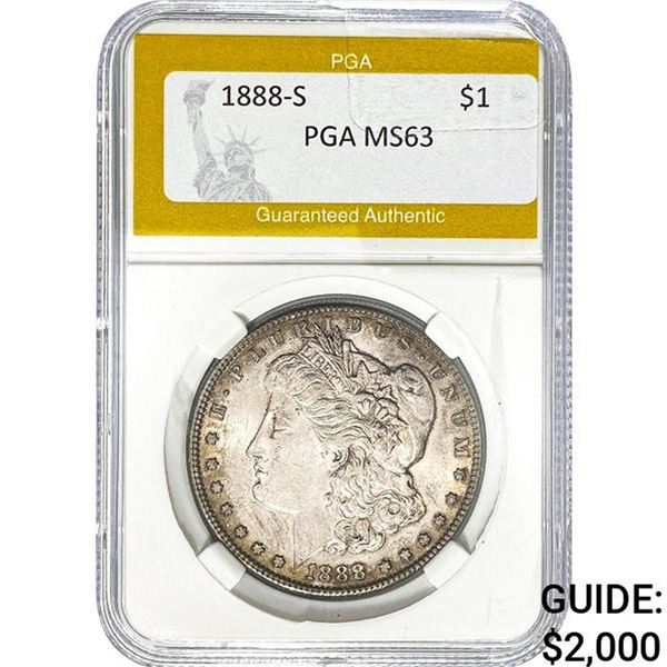 1888-S Morgan Dollar PGA MS63