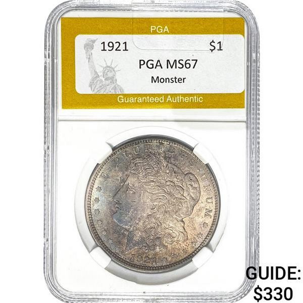 1921 Morgan Silver Dollar PGA MS67