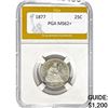Image 1 : 1877 Seated Liberty Quarter PGA MS62+