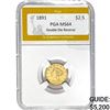 Image 1 : 1891 $2.5 Double Die Reverse PGA MS64