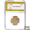 Image 1 : 1867 Two Cent Piece PGA PR65 RED