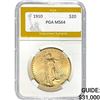 1910 $20 Saint-Gaudens PGA MS64