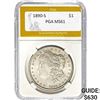 1890-S Morgan Silver Dollar PGA MS61