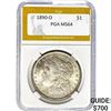 1890-O Morgan Silver Dollar PGA MS64