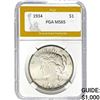 1934 Peace Dollar PGA MS65