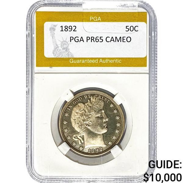 1892 50C Barber Half Dollar PGA PR65 CAM