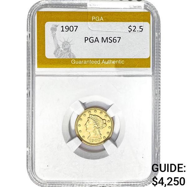 1907 $2.5 Liberty Head Quarter Eagle PGA