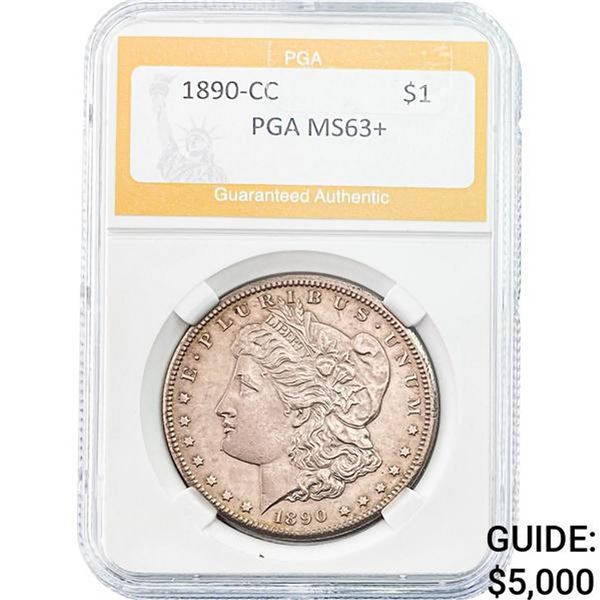 1890-CC Morgan Dollar PGA MS63+