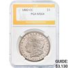Image 1 : 1882-CC Morgan Silver Dollar PGA MS64