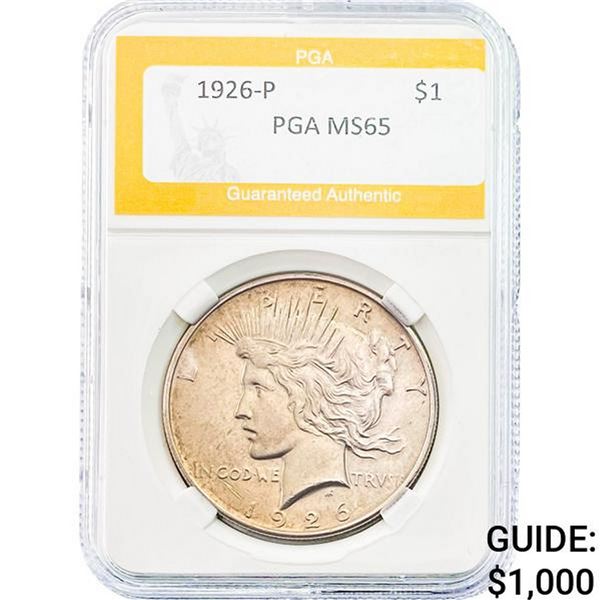 1926-P Peace Dollar PGA MS65