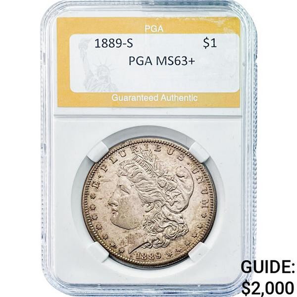 1889-S Morgan Dollar PGA MS63+