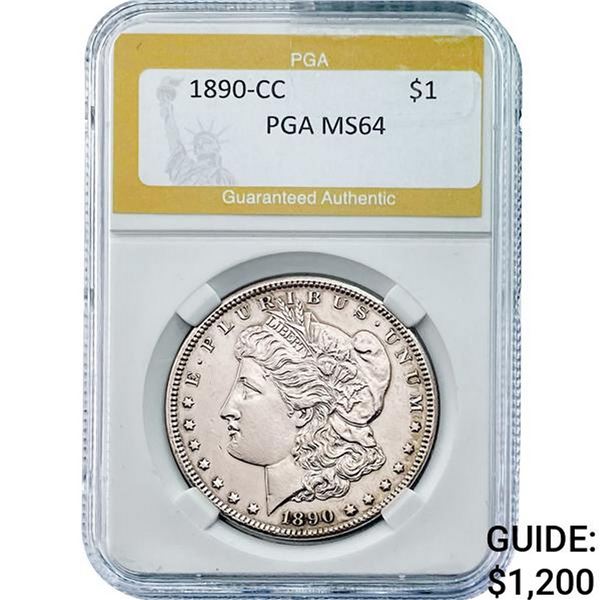 1890-CC Morgan Dollar PGA MS64