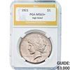 Image 1 : 1921 Peace Dollar PGA MS63+