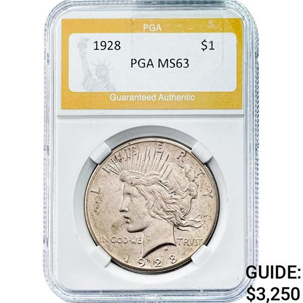 1928 Peace Dollar PGA MS63