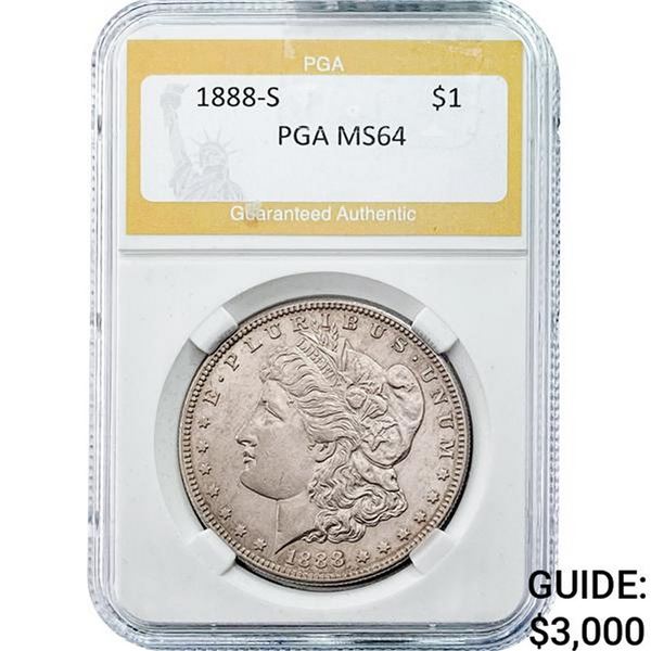 1888-S Morgan Dollar PGA MS64