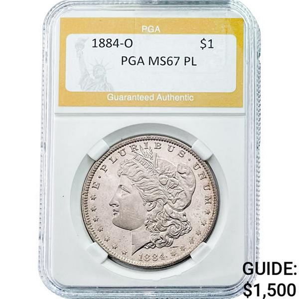 1884-O Morgan Dollar PGA MS67 PL