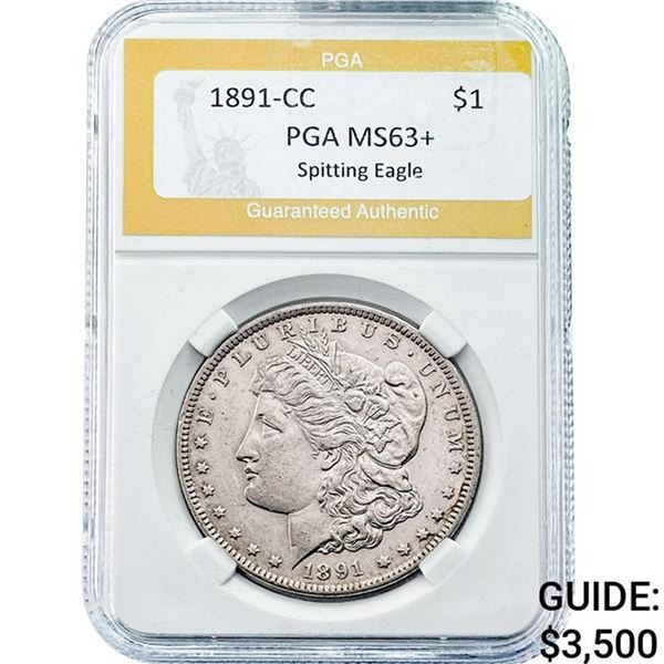 1891-CC Morgan Dollar PGA MS63+
