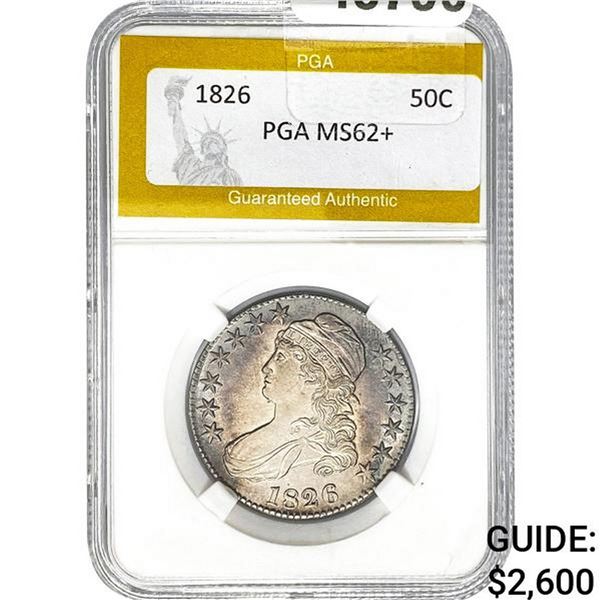 1826 50C Capped Bust Half Dollar PGA MS6