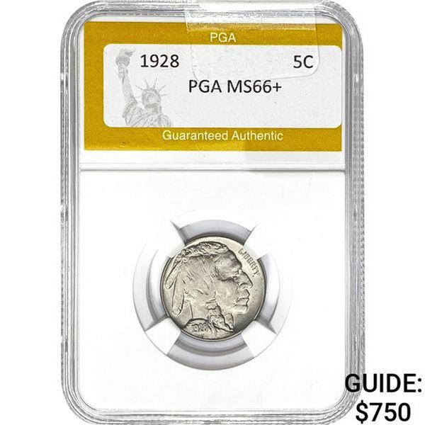 1928 5C Buffalo Nickel PGA MS66+