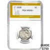 Image 1 : 1928 5C Buffalo Nickel PGA MS66+
